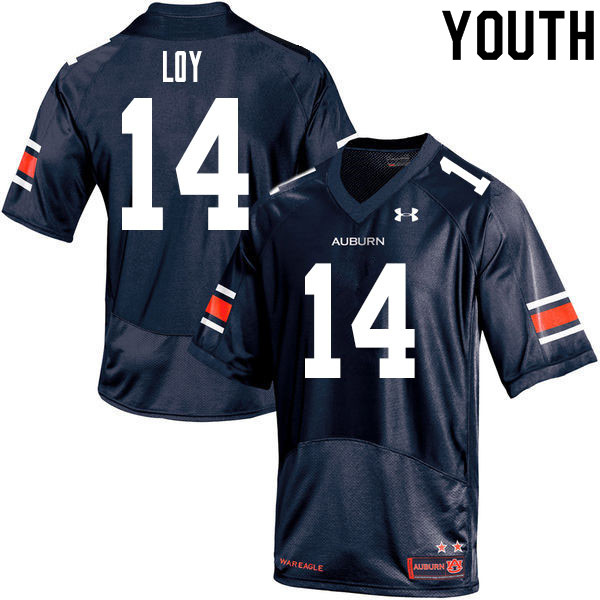 Youth #14 Grant Loy Auburn Tigers College Football Jerseys Sale-Navy
